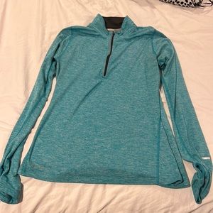 Nike running small drifit jacket teal and grey